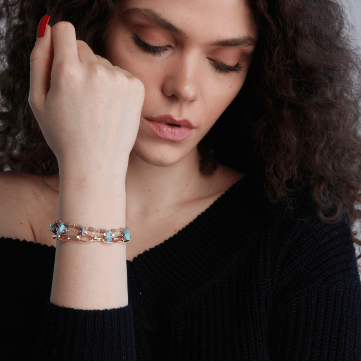 Geschichtetes Armband | Türkis | Opal | Gold | Stilvoll | Langlebig | Vielseitig-Luzern Mode