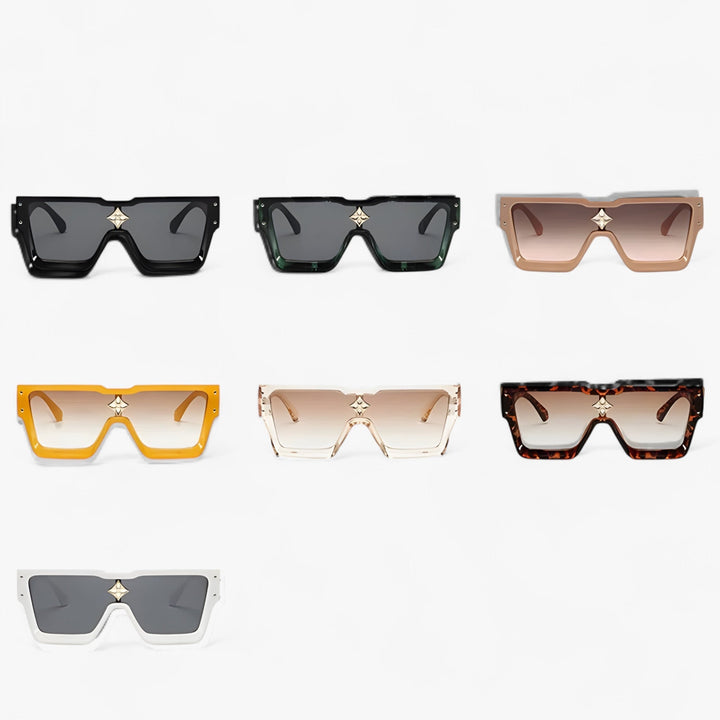 Sonnenbrille | Punk | Gespiegelt | Eckig | Unisex | UV400 Schutz-Luzern Mode