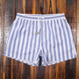 Herren Shorts Sommer | Gestreift bequem | Elastischer Bund | Lässig vielseitig-Blau-Weiß-S-Luzern Mode
