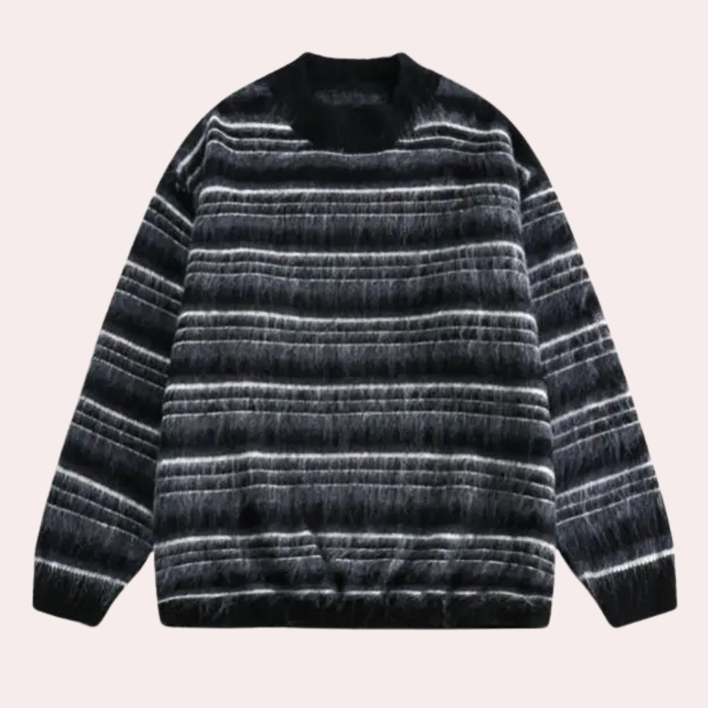 Herren Strickpullover mit Streifenmuster für Herbst/Winter-Luzern Mode