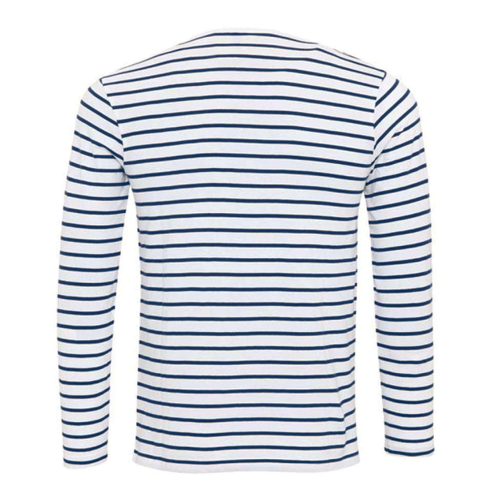 Gestreiftes Henley-Shirt mit langen Ärmeln – Ewan