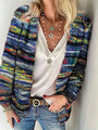 Damen Strickjacke mit Muster - Modische Herbstbekleidung-Farbkombination 2-S-Luzern Mode