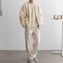 Herren Strickjacke mit Reißverschluss und Taschen Casual-Apricot-XS-Luzern Mode