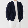 Herren Strickjacke mit Reißverschluss und Taschen Casual-Dunkelblau-XS-Luzern Mode
