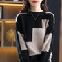 Damen Pullover geometrisch - Eleganter Strickpullover kaufen-Braun-Eén maat-Luzern Mode
