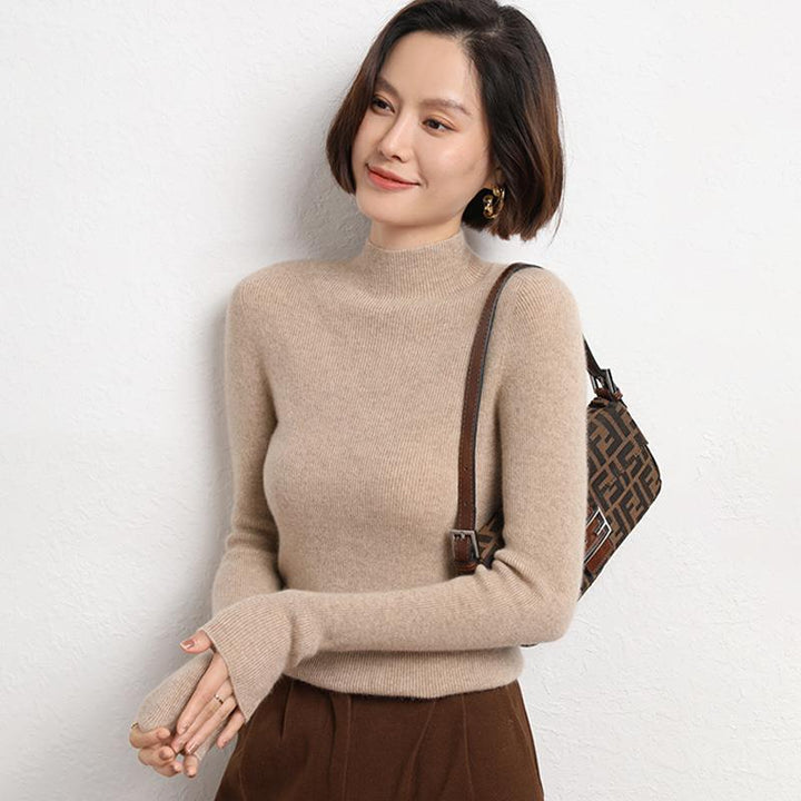 Damen Rollkragenpullover aus Kaschmir für Herbst/Winter-Luzern Mode