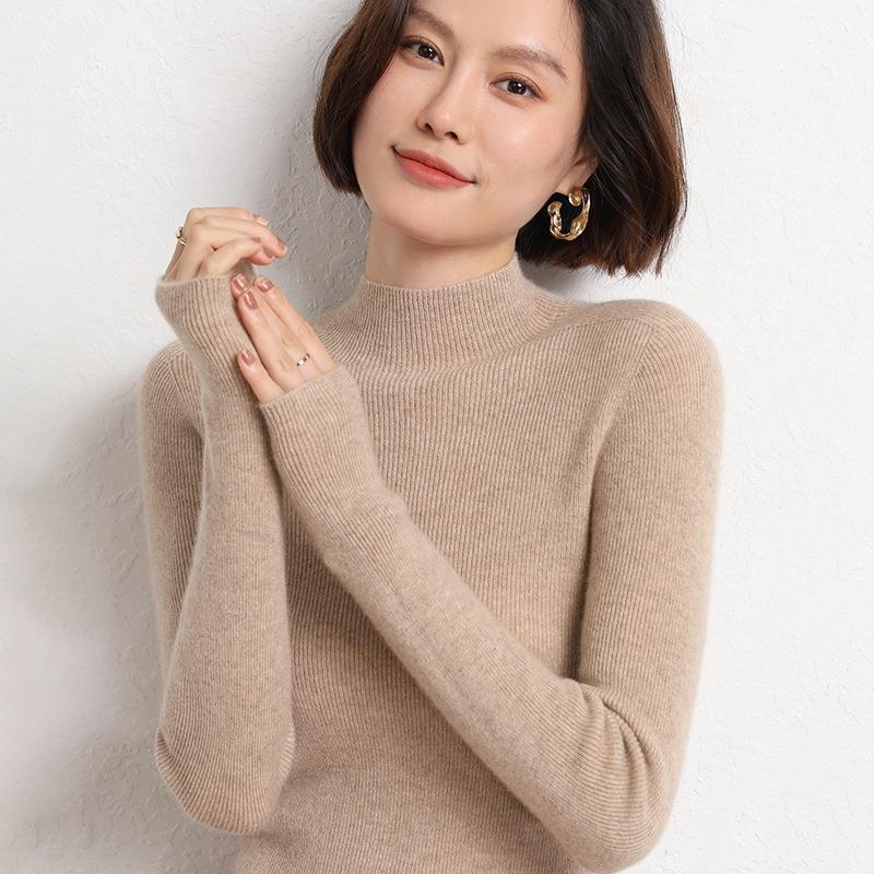 Damen Rollkragenpullover aus Kaschmir für Herbst/Winter-Luzern Mode