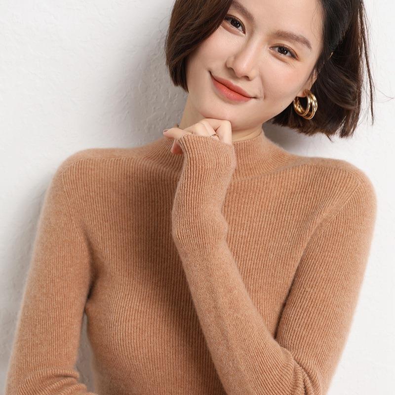 Damen Rollkragenpullover aus Kaschmir für Herbst/Winter-Luzern Mode