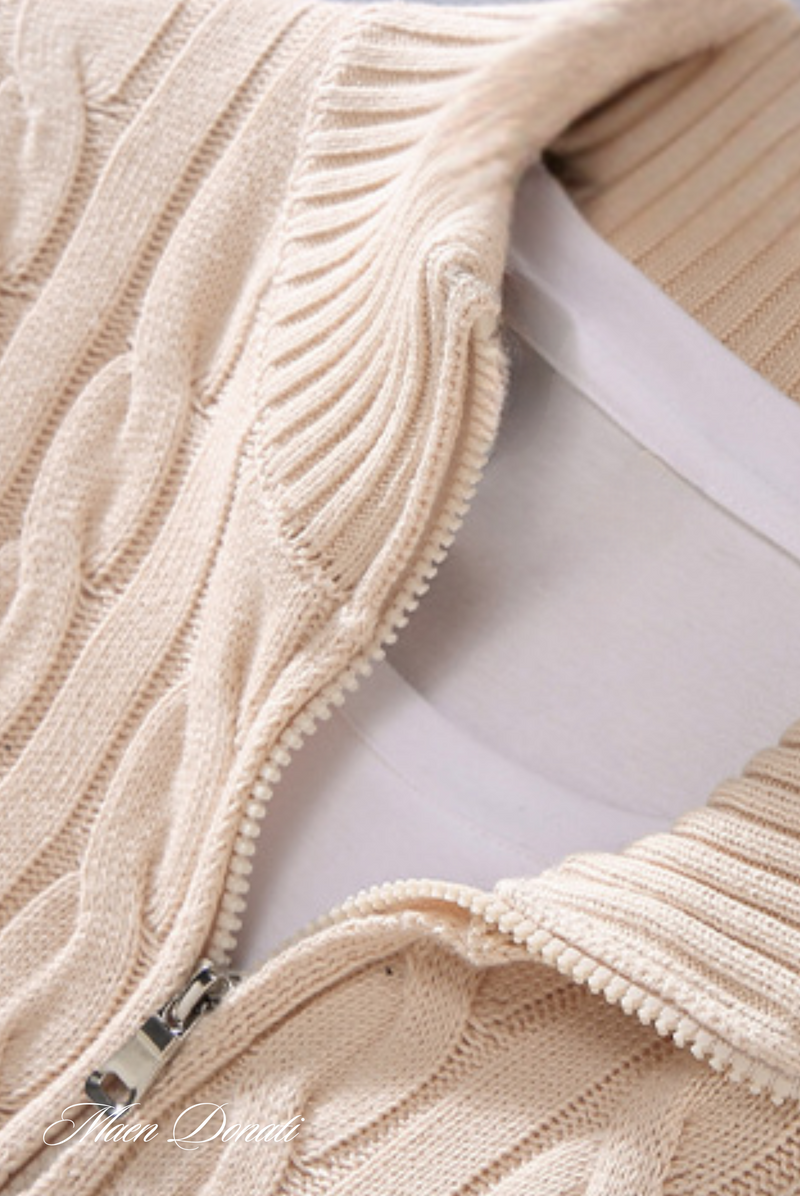 Strickpullover Damen - Weicher Zopfmuster Pullover kaufen-Luzern Mode