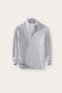 Strickpullover Damen - Weicher Zopfmuster Pullover kaufen-Grau-S-Luzern Mode
