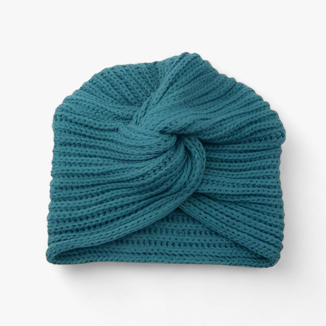 Damen Strickmütze Turban Stil - Wintermode Accessoire-Marineblau-Luzern Mode