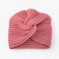Damen Strickmütze Turban Stil - Wintermode Accessoire-Rosa-Luzern Mode