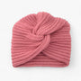 Damen Strickmütze Turban Stil - Wintermode Accessoire-Rosa-Luzern Mode
