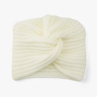 Damen Strickmütze Turban Stil - Wintermode Accessoire-Weiß-Luzern Mode