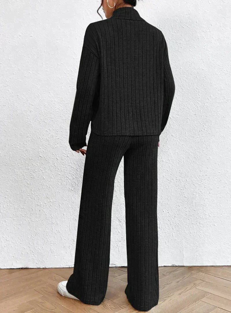 Damen Strickset: Bequemer Pullover und Hose im Set-Luzern Mode