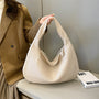 Gewebte Damenhandtasche aus Leder - Stilvolle Hobo Bag-Beige-Luzern Mode