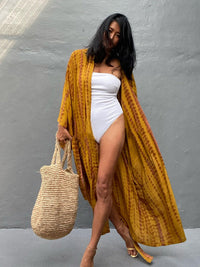 Gewebter Stoff | Bindegürtel | luftiger Schnitt | locker | atmungsaktiv | Einheitsgröße-Luzern Mode