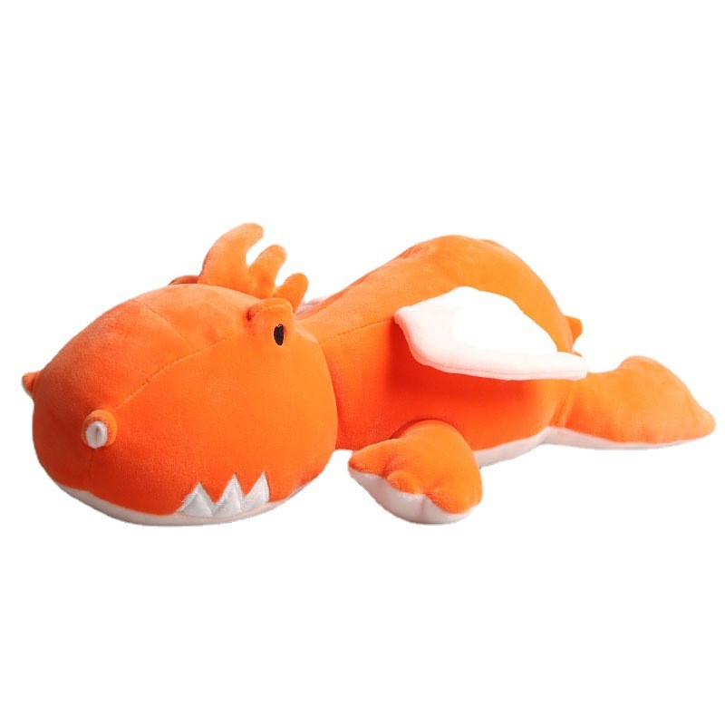 Gewichtetes Kuscheltier | Dino Niedlich Beruhigend Weich Langlebig Baumwolle-Orange Dino-40cm（0.5kg）-Luzern Mode