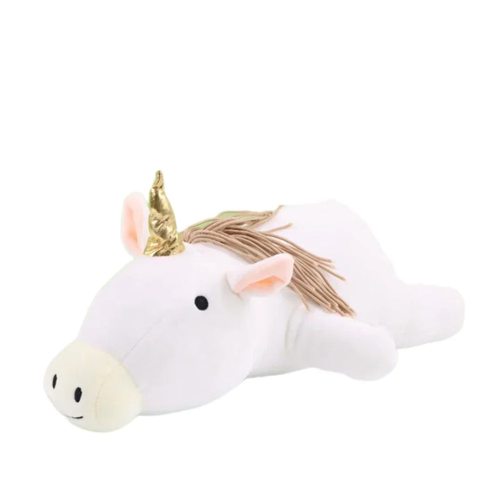 Gewichtetes Kuscheltier | Dino Niedlich Beruhigend Weich Langlebig Baumwolle-Weißes Einhorn-40cm（0.5kg）-Luzern Mode