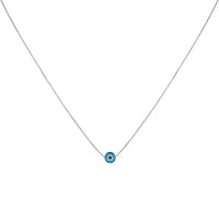 Silberkette | Böses Auge Anhänger Stilvoll Schützend Vielseitig-Blau-Gold-Luzern Mode