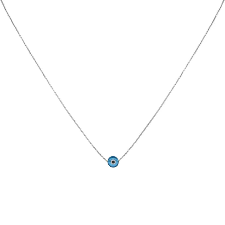 Silberkette | Böses Auge Anhänger Stilvoll Schützend Vielseitig-Blau-Gold-Luzern Mode