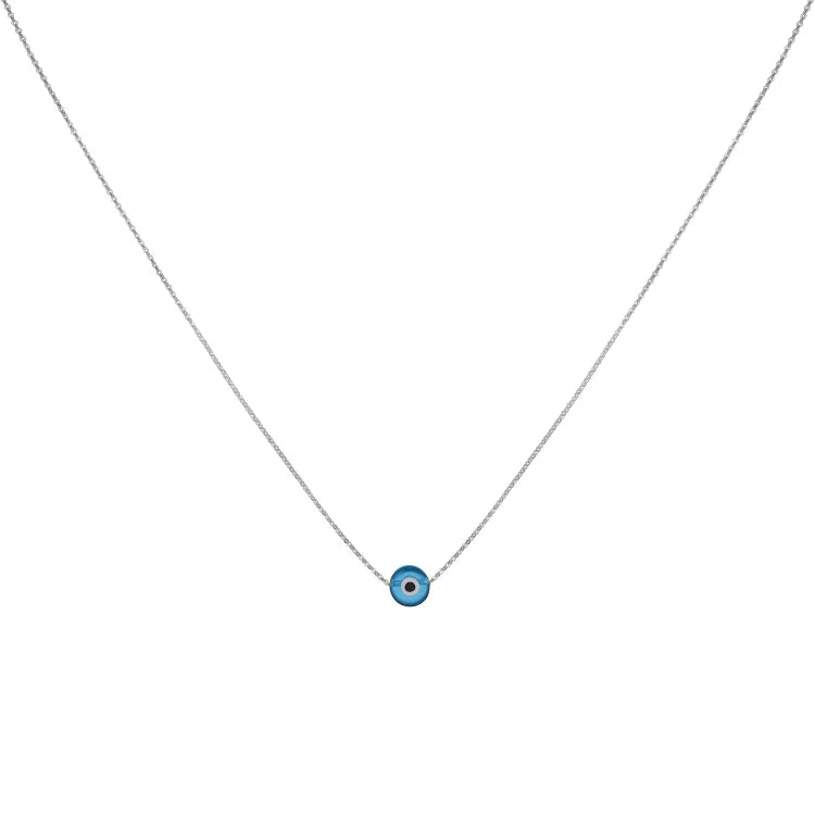 Silberkette | Böses Auge Anhänger Stilvoll Schützend Vielseitig-Blau-Gold-Luzern Mode