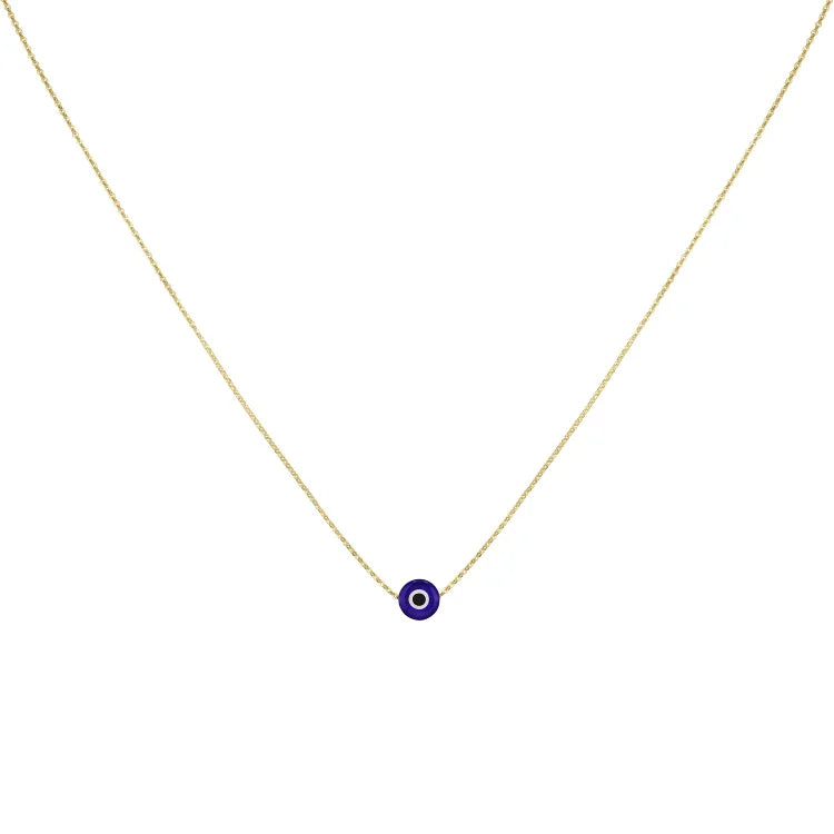 Silberkette | Böses Auge Anhänger Stilvoll Schützend Vielseitig-Dunkelblau-Gold-Luzern Mode