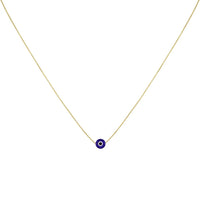 Silberkette | Böses Auge Anhänger Stilvoll Schützend Vielseitig-Dunkelblau-Gold-Luzern Mode