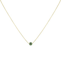 Silberkette | Böses Auge Anhänger Stilvoll Schützend Vielseitig-Grün-Gold-Luzern Mode