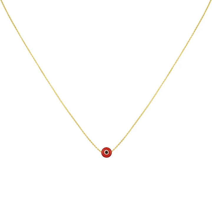 Silberkette | Böses Auge Anhänger Stilvoll Schützend Vielseitig-Rot-Gold-Luzern Mode