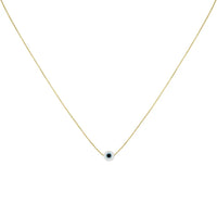 Silberkette | Böses Auge Anhänger Stilvoll Schützend Vielseitig-Weiß-Gold-Luzern Mode