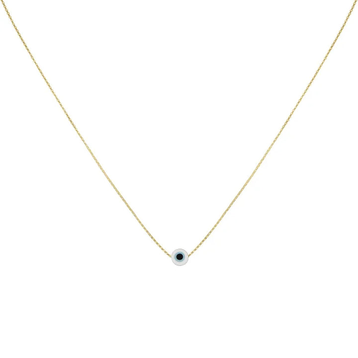 Silberkette | Böses Auge Anhänger Stilvoll Schützend Vielseitig-Weiß-Gold-Luzern Mode