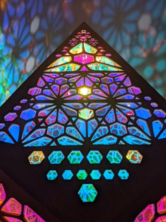 Tischlampe | Mehrfarbig Boho Stilvoll Stimmungsvoll Langlebig Glas-in-Block-Luzern Mode
