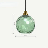Glas-Hängeleuchte | Kugel Farbig Modern Stilvoll Einzigartig Vielseitig-Hellgrün-Kaltes Weiß-Luzern Mode