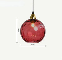 Glas-Hängeleuchte | Kugel Farbig Modern Stilvoll Einzigartig Vielseitig-Rot-Kaltes Weiß-Luzern Mode