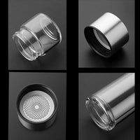 Thermoflasche | Glas | Transparent | Stilvoll | Langlebig | Isolierend | Vielseitig-Luzern Mode