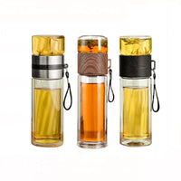 Thermoflasche | Glas | Transparent | Stilvoll | Langlebig | Isolierend | Vielseitig-Luzern Mode