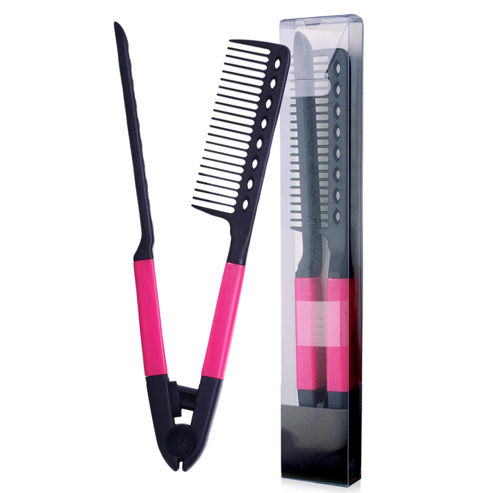 Doppelseitiger Haarkamm für Styling und Pflege - Crystalli-Rosa-Luzern Mode