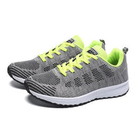Damen Sneaker für Alltag und Sport - Bequeme Laufschuhe-Grau & Grün-35-Luzern Mode