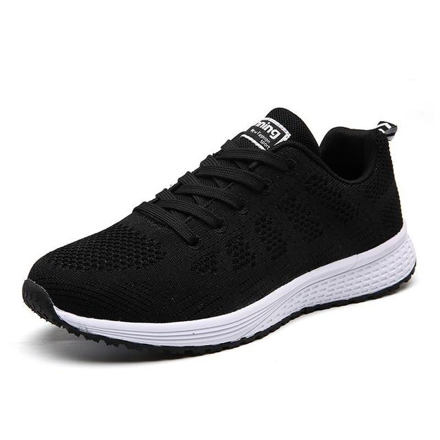 Damen Sneaker für Alltag und Sport - Bequeme Laufschuhe-Schwarz-35-Luzern Mode