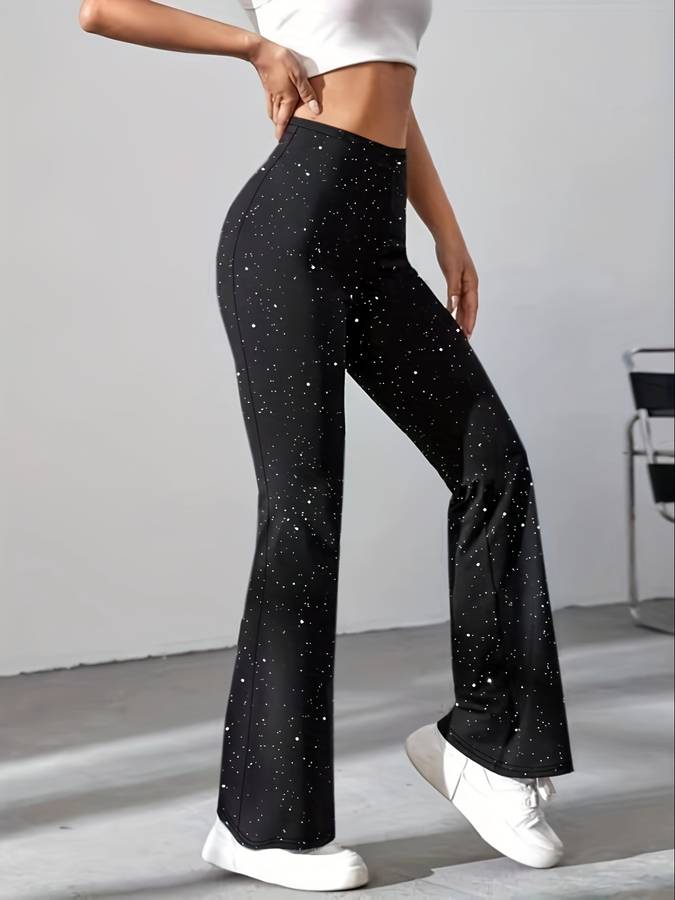 Damen Yogahose mit Sternenmuster - Bequeme Fitnesshose-Luzern Mode