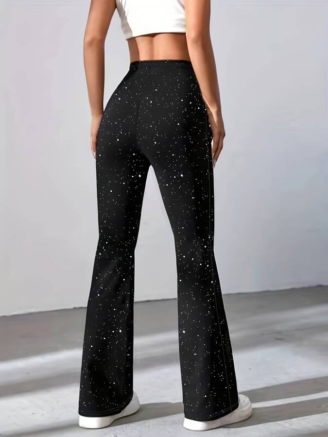 Damen Yogahose mit Sternenmuster - Bequeme Fitnesshose-Luzern Mode