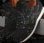 Damen Sneaker Glitzer | Trendy Schuhe Alltag Party | Komfort | Rutschfest-Schwarz-35-Luzern Mode