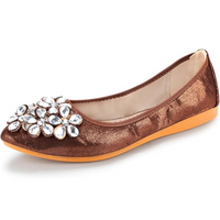 Damen Ballerinas mit Strasssteinen für Hochzeit und Party-Luzern Mode
