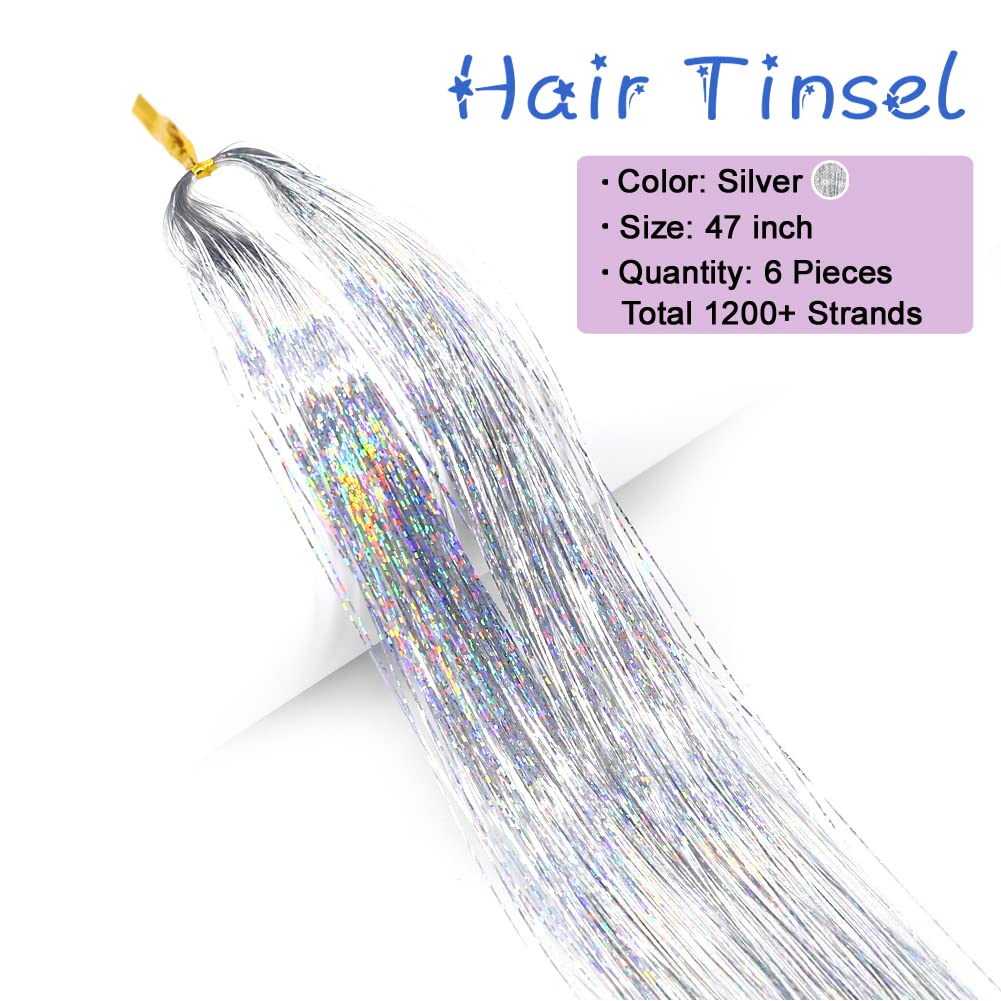 Glitzernde Haarsträhnen Extensions - 1200+ Strähnen Set-Luzern Mode