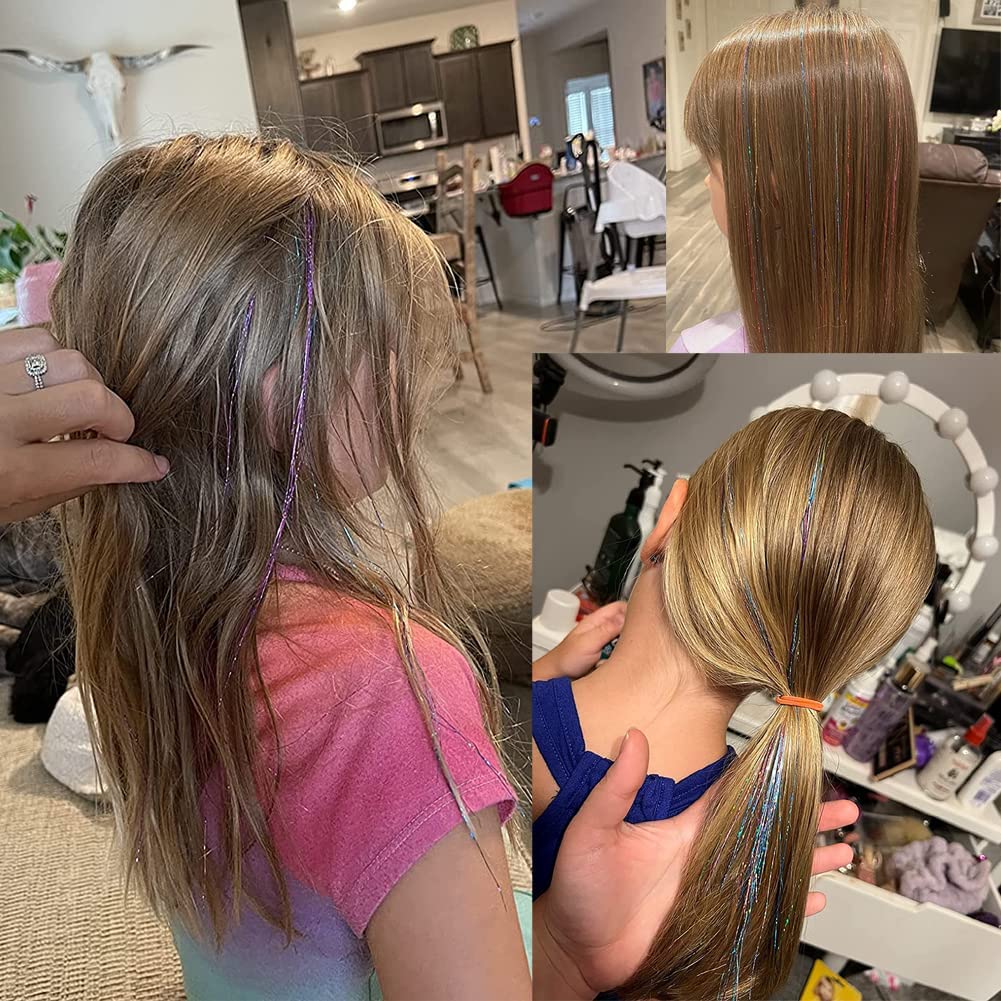 Glitzernde Haarsträhnen Extensions - 1200+ Strähnen Set-Luzern Mode