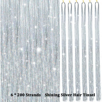 Glitzernde Haarsträhnen Extensions - 1200+ Strähnen Set-Luzern Mode
