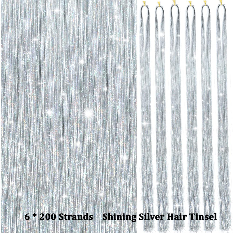 Glitzernde Haarsträhnen Extensions - 1200+ Strähnen Set-Luzern Mode
