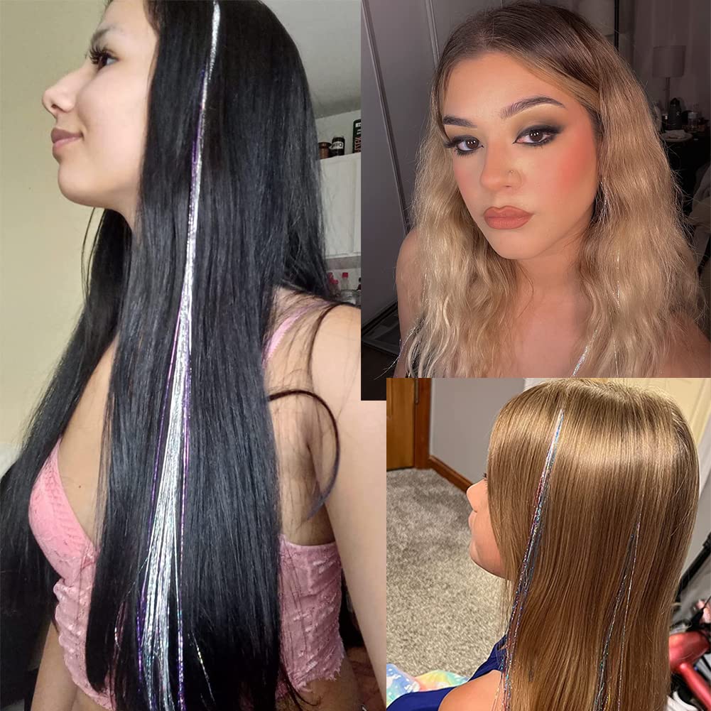 Glitzernde Haarsträhnen Extensions - 1200+ Strähnen Set-Luzern Mode