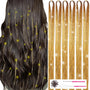 Glitzernde Haarsträhnen Extensions - 1200+ Strähnen Set-Gold-Luzern Mode